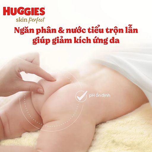 Tã-bỉm quần Huggies Skin Perfect M Super Jumbo 70+6 miếng