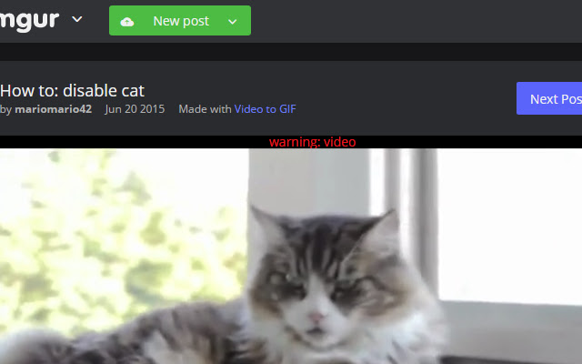 Imgur Gif/Webm Warnings chrome extension