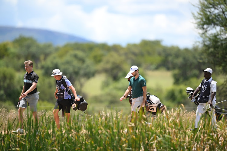 Bradley Bawden of England walks to the green during the SDC Open at Zebula Golf Estate & Spa on February 2 2024 in Limpopo. Picture: JOHAN RYNNERS/GETTY IMAGES