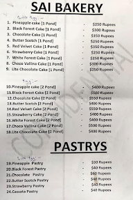 Sidhant Bakers menu 2