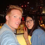 going for drinks at the Peninsula rooftop bar, best view of Pudong at night in Shanghai, China 