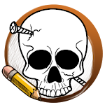 Cover Image of ダウンロード Learn To Draw Skulls Tattoo 1.02 APK