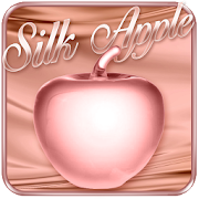 Rose Gold Silk Apple Theme  Icon