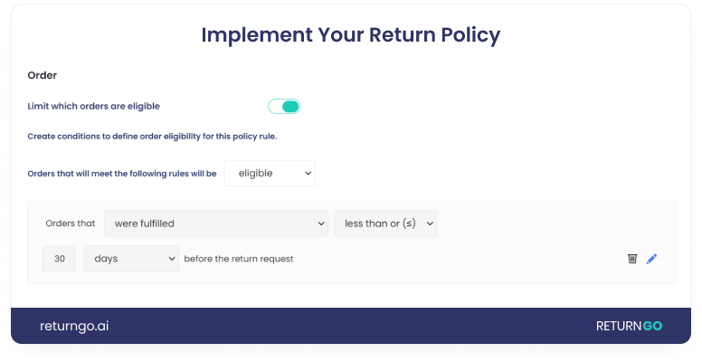 how to set up a return policy