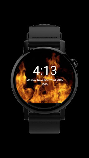 Animated Flames Watch Face