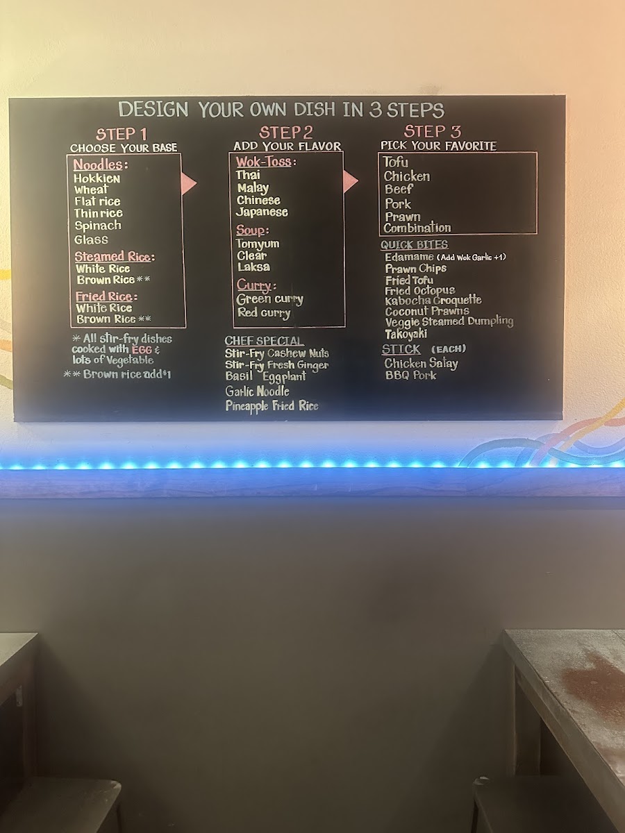 The menu on the wall (not including drinks and some other things, would recommend that you check online but this is the best representation of the food in my opinion) <3 this place