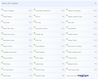 C Square menu 5