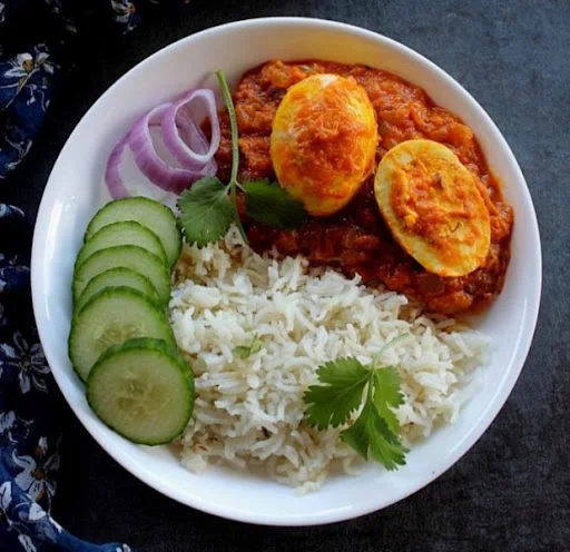 Aapkii Spl. Egg Curry (1 Pcs) With Rice And 1 Butter Roti