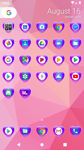 Crystal Heart - Lilac Icon Mask for Nova Launcher