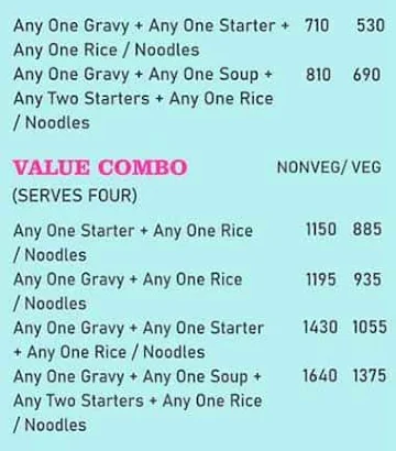 Manil Foods menu 