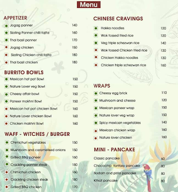 Sai's Kitchen menu 