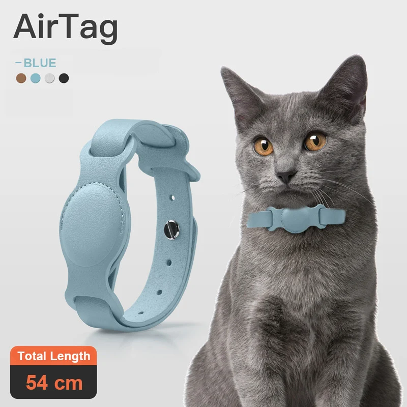 Anti-verlies apparaat kat en hond halsband ketting lederen hoes. Houd je huisdier veilig, stijlvol en traceerbaar. Onmisbaar voor elke diereneigenaar.