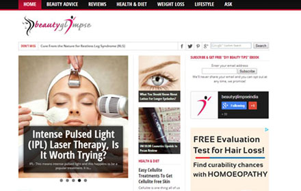 BeautyGlimpse.com - Beauty Tips Preview image 0