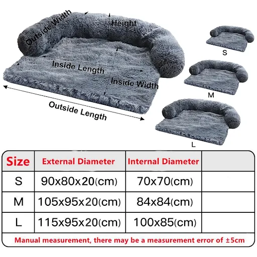 Removable Plush Pet Dog Bed Sofa for Large Dogs House Mat Kennel Winter Warm Cat Bed Pad Washable Dog Cushion Blanket So