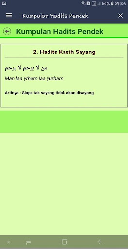 Kumpulan Hadits Pendek