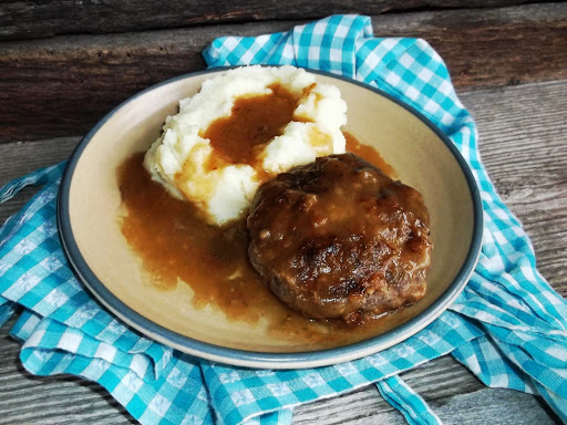 Gravy Burger with Mashed Potatoes