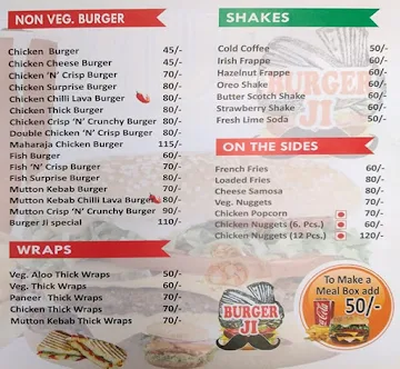 Burger Ji menu 