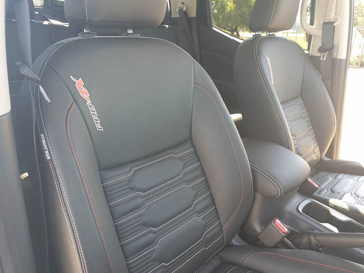 The smart leather seats in the new range-topping Pro-4X grade. Picture: DENIS DROPPA