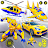 Taxi Helicopter Car Robot Game icon