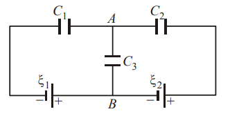 Potential difference across capacitor