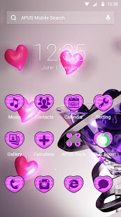 New purple crystal heart APUS launcher free theme(圖4)-速報App