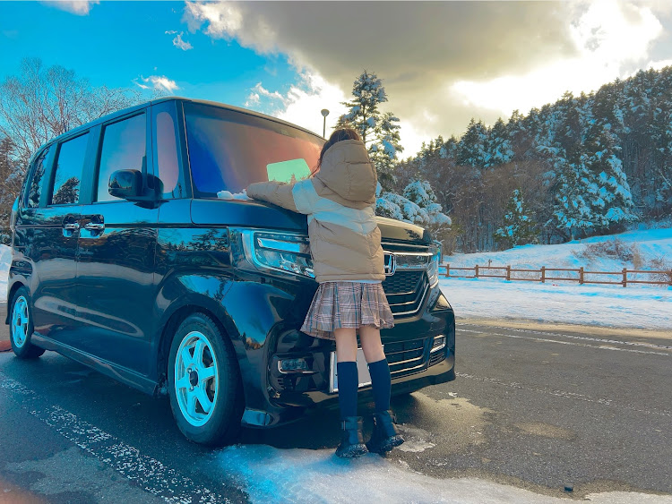 Nボックスカスタムの雪とコラボ・JF3・車好き女子・ＮBOXカスタムに関するカスタム事例の投稿画像2枚目