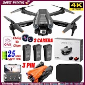 May Bay Dieu Khien Tu Xa I3 - Pro Camera 4K Hd Kết Nối Wifi Qua Smart Phone, Flycam Trang Bị Cảm Biến Va Chạm 4 Chiều