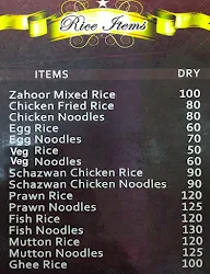 Zahoor Briyani & Fast Food Centre menu 5