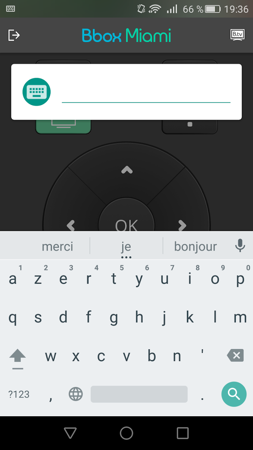 Télécommande Bbox Miami Screen 3