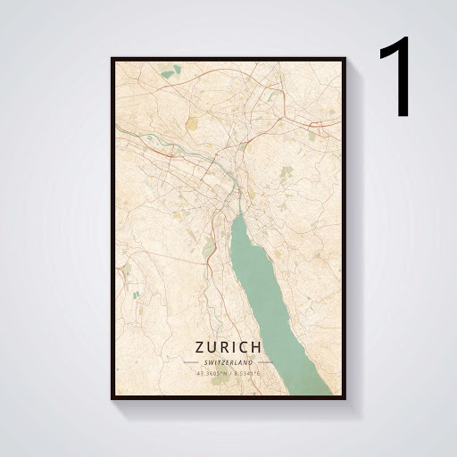 Title 3, Geneva Lugano St Gallen Austria Switzerland Poster