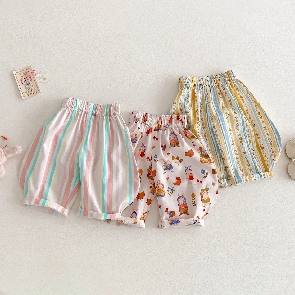 Girls' Anti-Mosquito Pants Striped Floral Casual. Comfortable, Stylish Protection from Mosquitoes for Everyday Wear and 