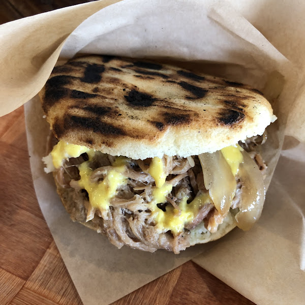 Gluten-Free Bread/Buns at Arepa Mia at Sweet Auburn Curb Market