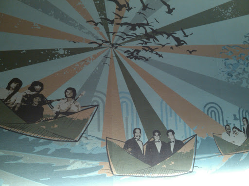 Mural Warkop DKI Numpak Perahu