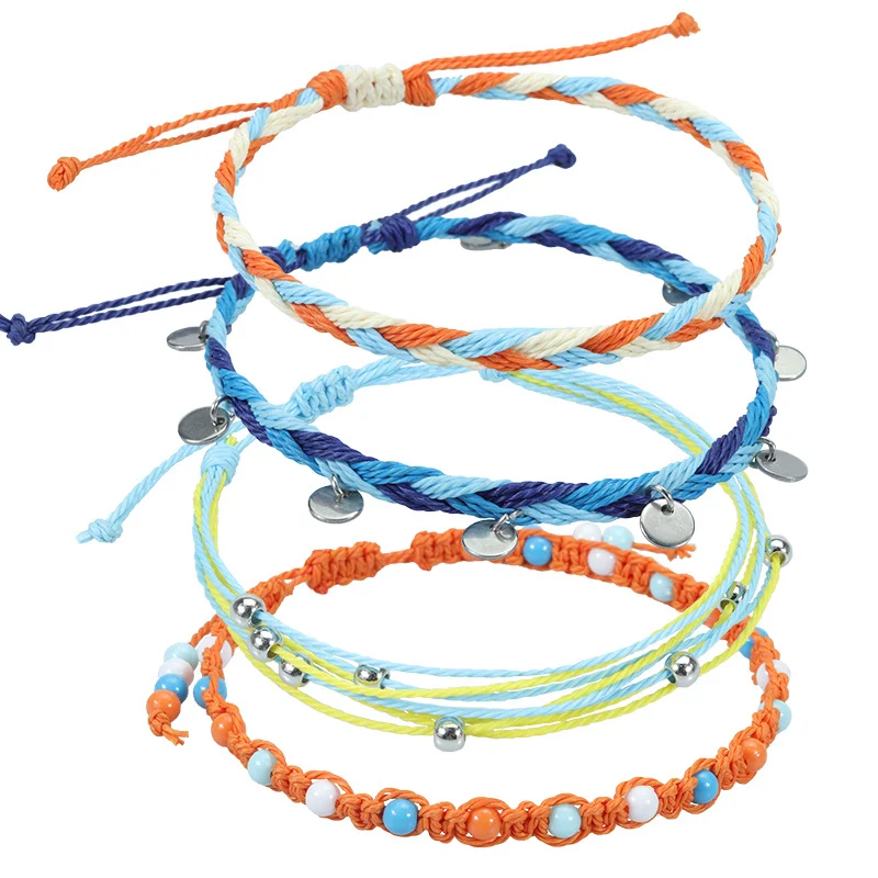 Ensemble de Chaînes de Cheville Bohémiennes à Sequins en Acier Inoxydable. Élégance scintillante pour vos chevilles, parfait pour l'été et les soirées.