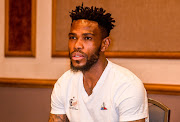 Thulani Hlatshwayo (captain) of Bafana Bafana during the South African national mens soccer team arrival media briefing at Hilton Hotel on March 22, 2021 in Johannesburg, 