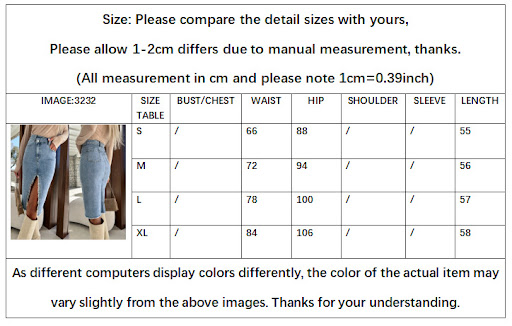 Title 1, Split Fashion Casual Solid Denim Buttocks Skirt...
