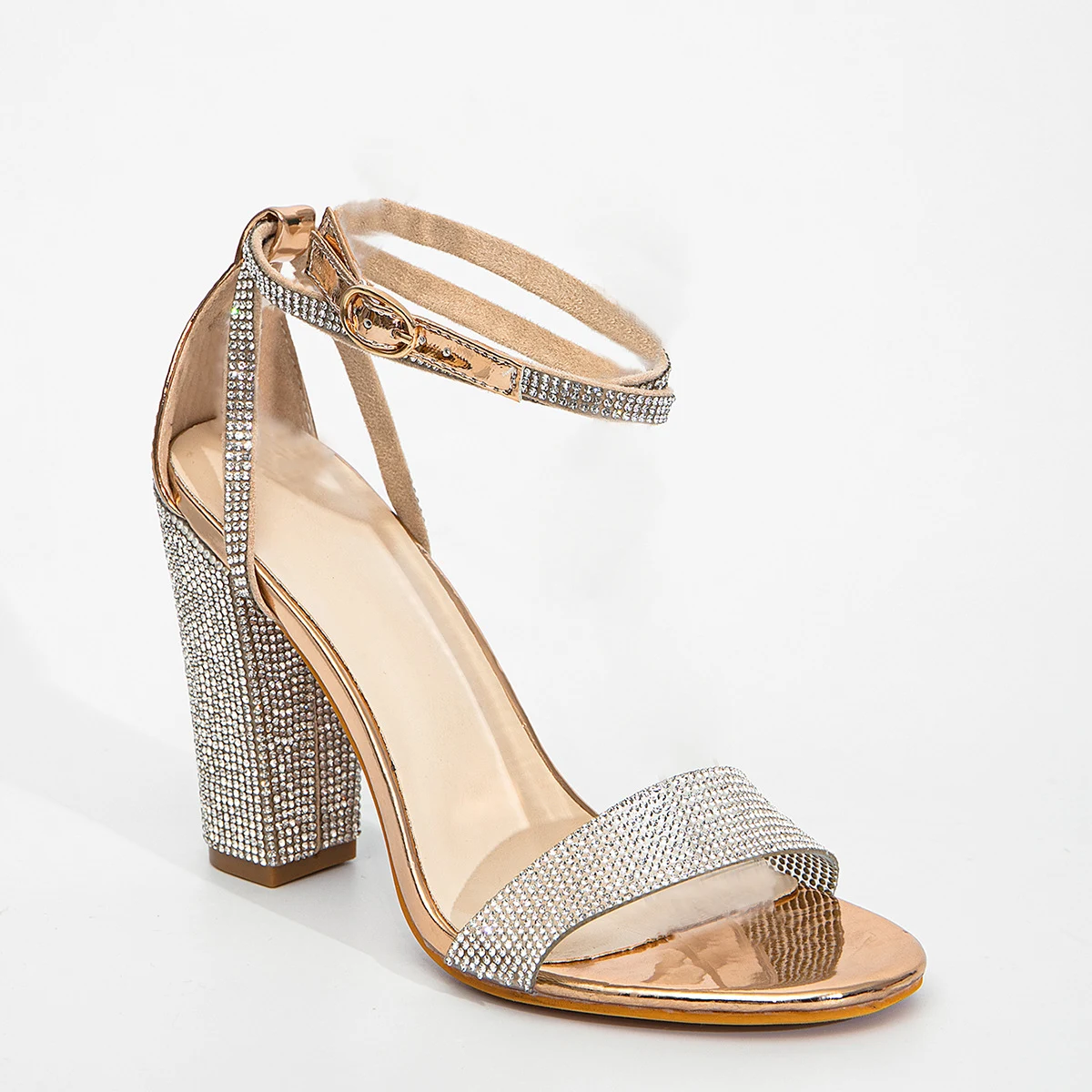 Title 8, Dames hoge hak sandalen met strass gesp Maak ee...