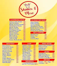 Shakes & More menu 1