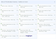 The Brooklyn Creamery - Healthy Ice Cream menu 2