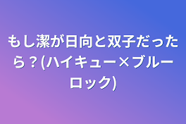 もし潔が日向と双子だったら？(ハイキュー×ブルーロック)