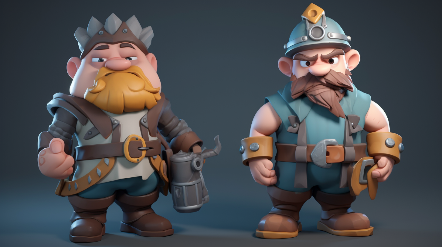 stylized 3d characters by RetroStyle Games