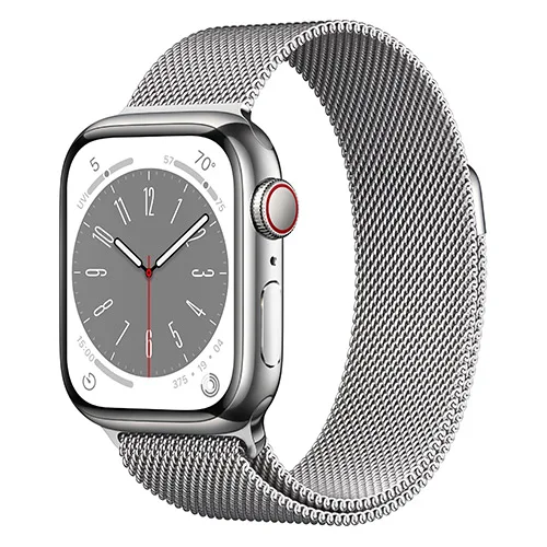 Apple Watch Series 8 GPS + Cellular, 41mm - Viền thép dây thép - Silver
