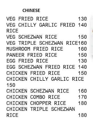 Desi Foodie menu 