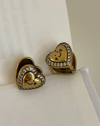 Pendientes de clip retro para mujer - 3