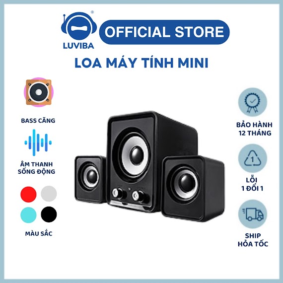 Loa Máy Tính Để Bàn Mini Bass Mạnh Loa Vi Tính Cây Giá Rẻ Luviba Ft202