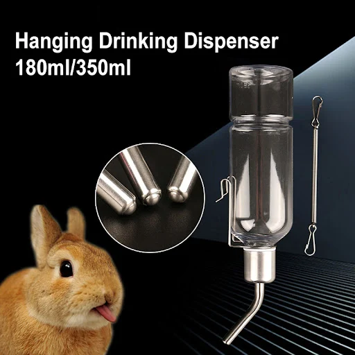 180ML/350ML Plastic Hamster Drinking Bottle Cage Water Bottle Dispenser For Bunny Guinea Pig Rabbit Squirrel Small Pet F