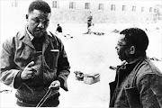 POWERFUL PRISONERS: Nelson Mandela talks to Walter Sisulu on Robben Island in 1966