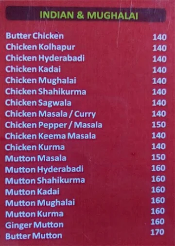 Shreyas menu 