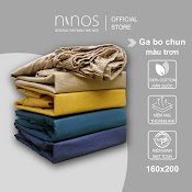 Ga Giường Bo Chun Cotton Ninos Cao Cấp Trơn Màu 160X200 Cm, Drap Trải Nệm Bo Thun Vải Hàn Quốc