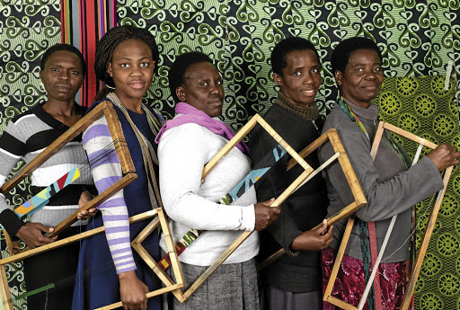 Beaders from left, Concilia Mukarobwa, Dzidzai Shemaiah Hwende, Siphiwe Dube, Similo Moyo and Thokozile Maseko.